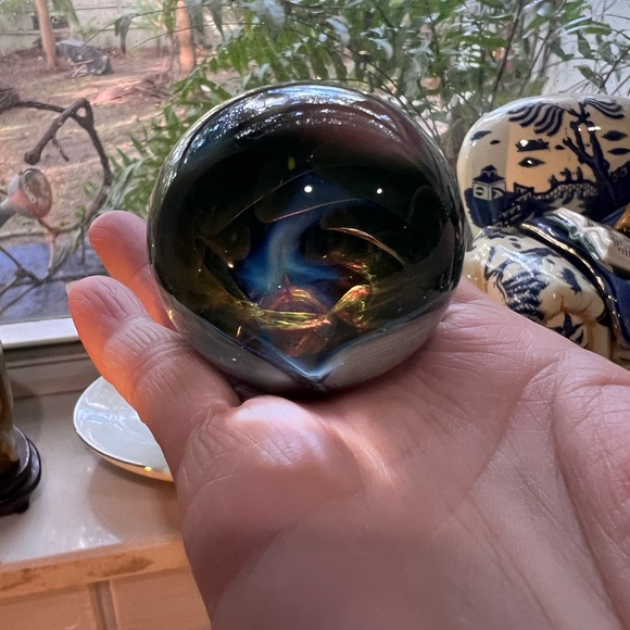 One of a Kind Glass Sphere Hold a galaxy in your hand! - Picture 4 of 10
